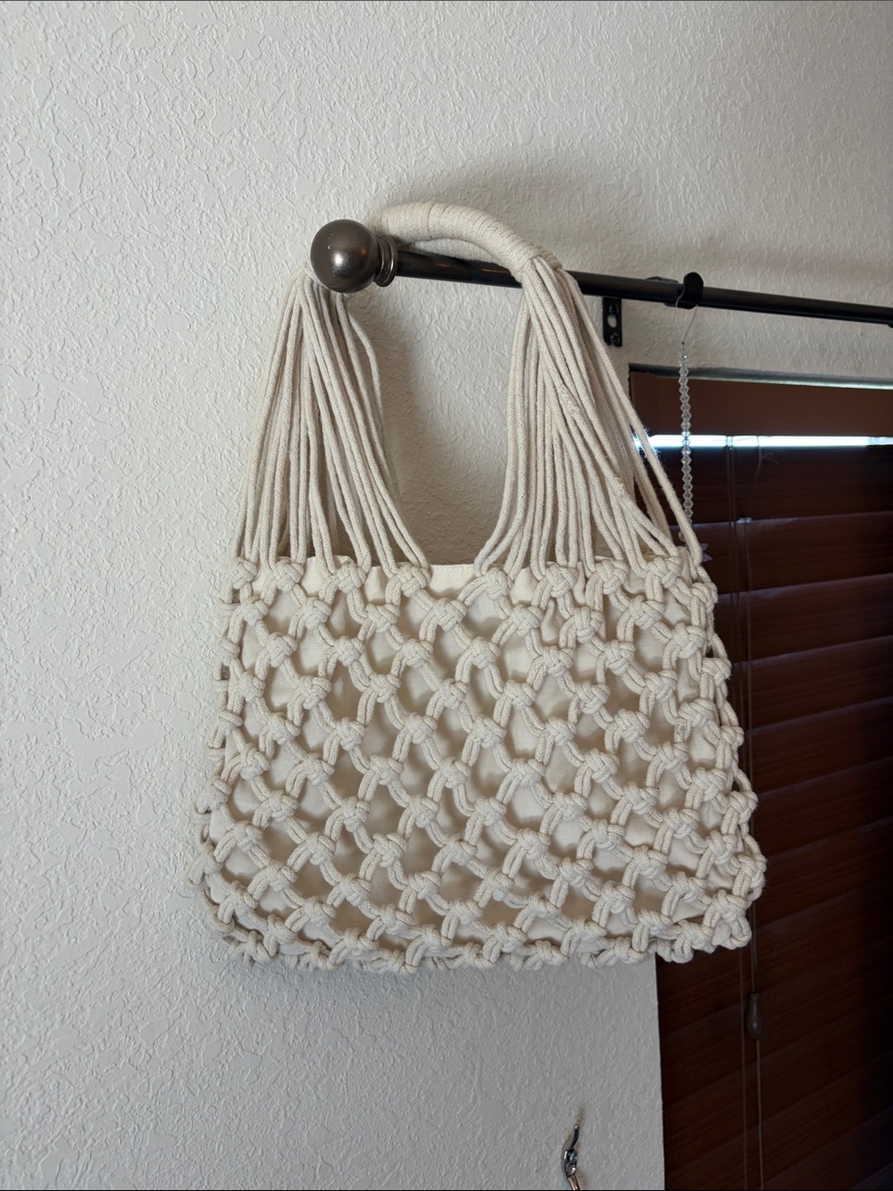 Forever 21 Cream Macramé Knot Bag - Picture 10 of 11